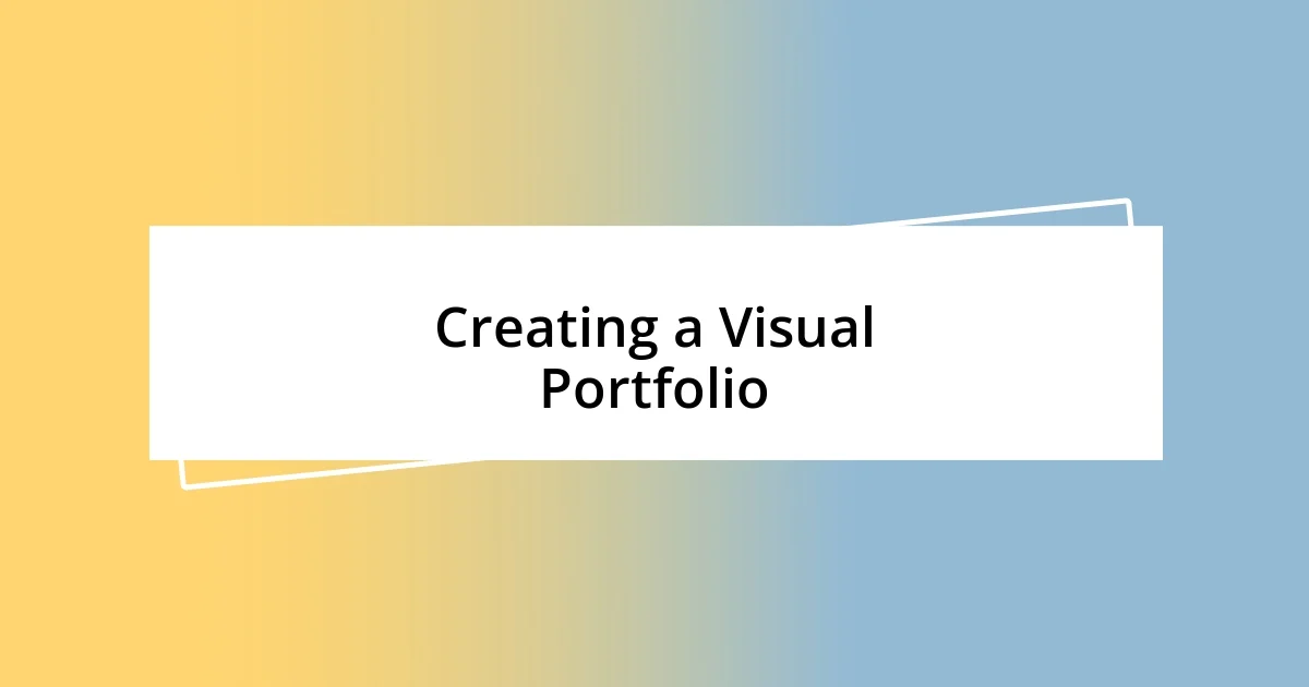 Creating a Visual Portfolio